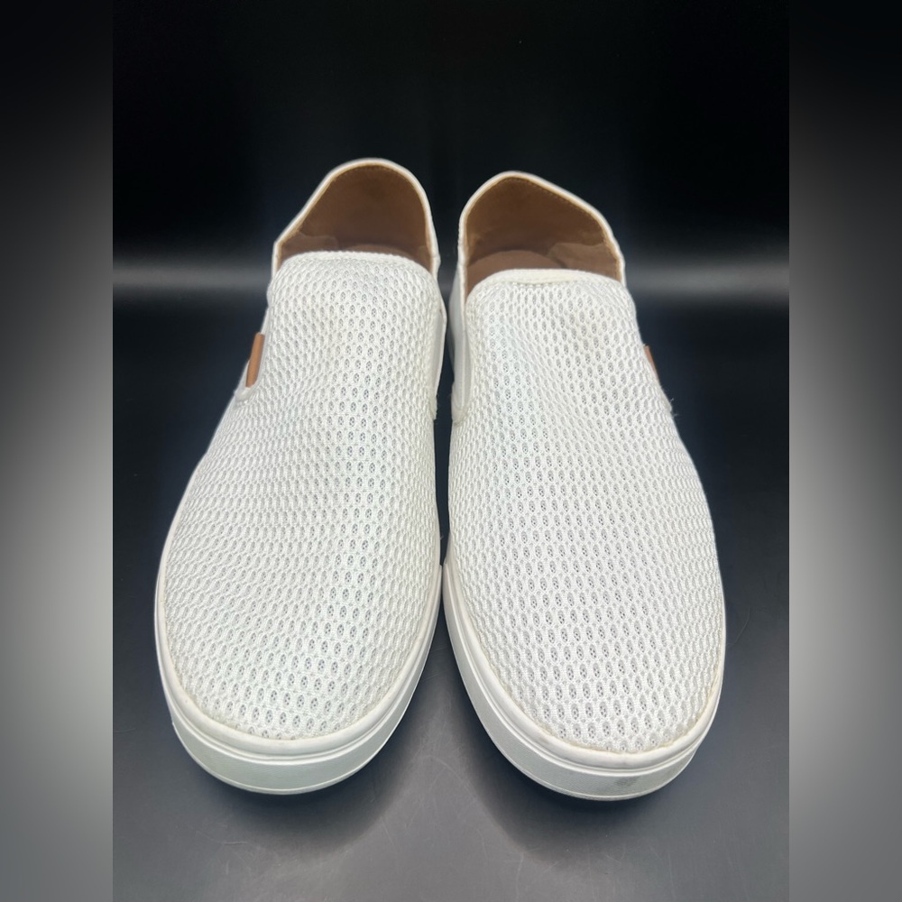 OluKai Women's White Slip-On Pehuea breathable slip on shoes - Picture 5 of 8